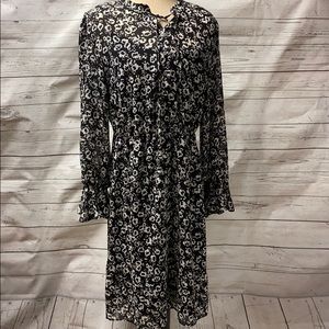 J Crew Mercantile Dress Women’s Black and White Floral Size Small